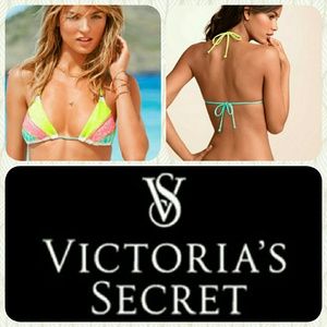 Victoria's Secret Colorblock Sequin Swim Top